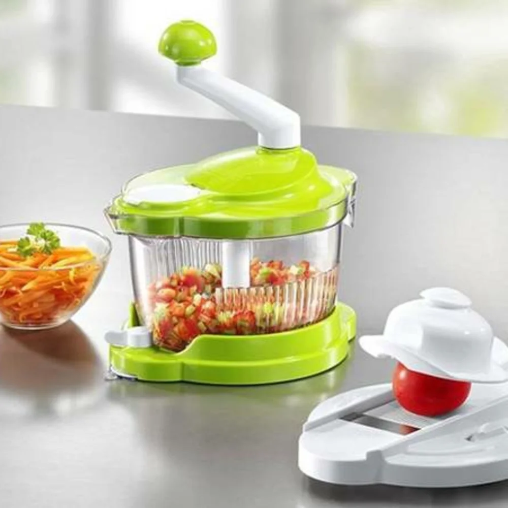 Genius 10-piece 6 Cup Mix Slice and Chop Set Red